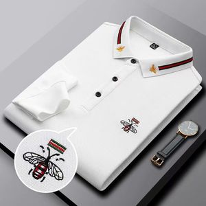 Men's 2023 New Paul Autumn Bee High End Embroidered Polo Shirt Middle Youth Casual Leading T-shirt