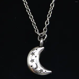 Catene 20 pezzi Collana moda 20x13mm Luna Stella Pendenti Corti Lunghi Donna Uomo Colar Regalo Gioielli Girocollo