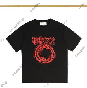 24SS Europe Mens T Shirts Men Designer Tee Summer Black Letter Printing Short Sleeve T Shirt Cotton Women Tshirts S-XL