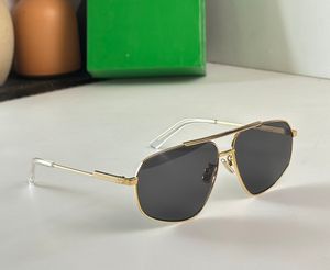 Shield Pilot Solglasögon Gold Grey Lens Mens Sunnies Gafas de Sol Designer Solglasögon Shades Occhiali da Sole UV400 Protection Eyewear