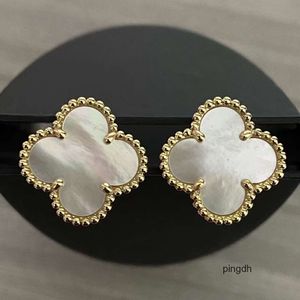 Designer Van Earrings Clover Earring Fashion Baroque For Woman Love Silver Gold Geometric Stud Snowman Luxury Jewelry Hoop Women Studs Designers Teacher Day