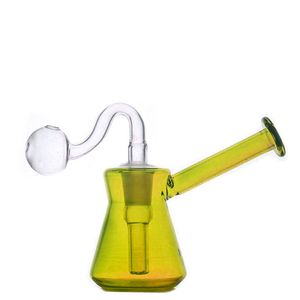 2 pezzi Mobius Bong in vetro Narghilè Downstem Percolatore Bong per tabacco Vetro spesso Bong per acqua Inebriante Dab Rig Tubi per fumatori con tubo per bruciatore a olio in vetro maschio da 14 mm