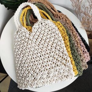 Borse portaoggetti Cotone Rattan Marchi di stilisti di lusso Ins Borsa in stile coreano Borsa grande a mano Borsa estiva da donna