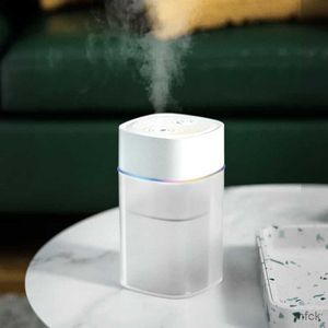 Luftfuktare 400 ml luftfuktare USB bilkontor för hem sovrum tung dimma med färgglad nattljus aromaterapi eterisk olje diffusor