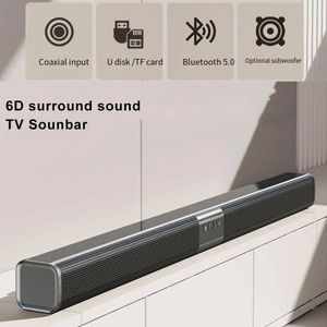 Multifunktion TV-ljudfälthögtalare Hem Trådlös Bluetooth Echo Wall Surround Stereo Chocking Subwoofer Audio Center Sound Bar 240102