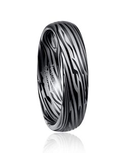 Dome Damascus Steel Ring Personlighet Tungsten Senaste bröllopsringar smyckesdesigns3665787