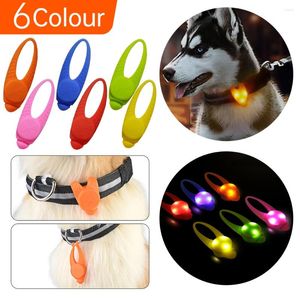 Köpek Etiketi Luminous Pet LED Güvenlik Kolye Kolye Yanıp sönen ışık gece yanıp