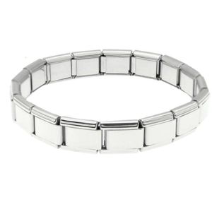 Bracciali modulari in acciaio inossidabile a maglie italiane 18 pezzi Bracciale con ciondoli italiani19155279397