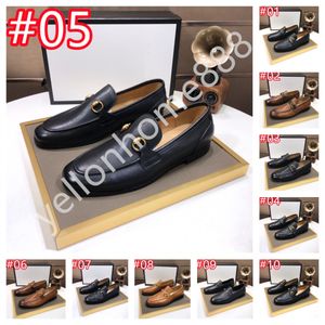 40 estilo de luxo sapatos de pele designer vestido homens respirável casual mens shose couro moda mocassins de luxo para deslizamento em homens artesanais tamanho 38-46