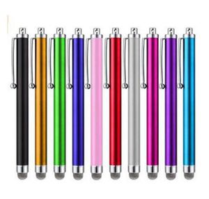 90 Penne stilo per schermo capacitivo in metallo con penna touch screen per Samsung iPhone Cellulare Tablet PC 10 colori548y4170939