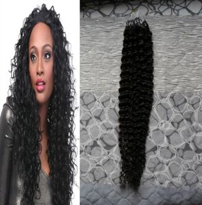 Curly Mirco Loop Ring 100 remy human hair extensions Micro Beads Hair Extensions 100g strands loop hair extensions 100g7488809