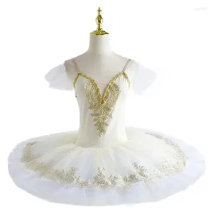 Stage Wear 2024 Ballet Tutu Skirt Sling Children White Swan Lake Dance Performance Costumes Beauty Clothing