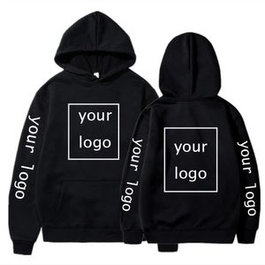 Anpassade hoodies DIY Bildtryckskläder Anpassade sportkläder Casual Men Women Sweatshirt Hoodie Pullover 7 Färger 240102