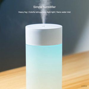 Humidifiers 260ML Portable Air Humidifier Mini Car Humidifier Aromatherapy Diffuser Sprayer USB Essential Oil Atomizer LED Lamp