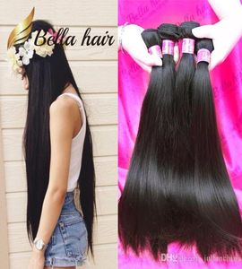 Bella Hair 4pcs 11A trama dupla um doador brasileiro 100 pacotes de cabelo humano virgem peruano tecer reto não processado indiano cru 6709214