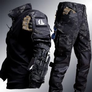 Tactical Frog Suit Men Airsoft Clothes Military Paintball 2 Pieces Sets SWAT Assault Shirts Special Forces Uniform Pants 240102