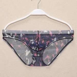 Underpants Men Sexy Camouflage Printed Bulge Pouch Triangle Pants Briefs Gay Slips Lingerie Low Waist Underwear Homme Bikini Knickers