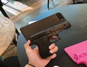 3D Gun Shape Hard Phone Shell Case Cover för iPhone 11Pro 6 6S 7 8 Plus X Xs XR Max Cool6598201