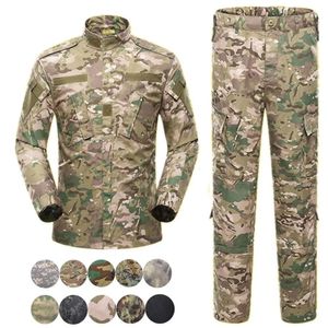 Ceketler Erkek Taktik Airsoftsport Combat Hunting Airsoft Paintball Camo Giyim Multicam Kamuflaj Ceket + Pantolon