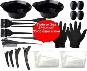 TrainSea Shipmen CB010 20 pz. Set per colorare i capelli Kit di strumenti per parrucchieri Pettine Spazzola Cuffia da doccia usa e getta Tintura per capelli Ciotola da colorare 3294582