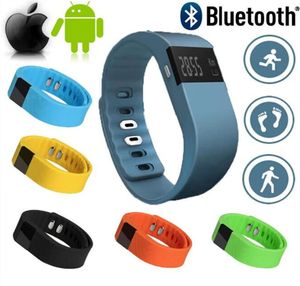 TW64 Смарт-браслет Фитнес-трекер активности Bluetooth 40 Smartband Спортивный браслет Шагомер для мобильных телефонов IOS Samsung Android 3829745