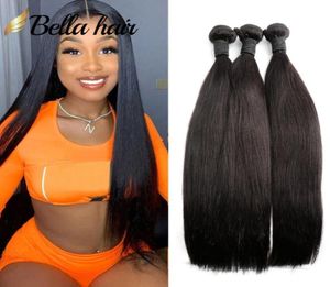 Peruvian Virgin Human Hair Bundles Extensions Brasilianska väver Silkeslen rak Remy Hair Double Strong Weft 3st 834inch1909984