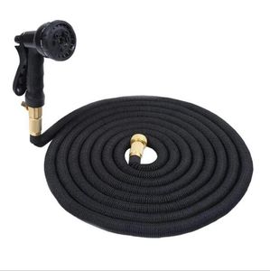 Equipments 50FT Expandable Garden Watering Hose Flexible Pipe With Spray Nozzle Metal Connector Washing Car Pet Bath Hoses