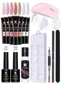 Kits de arte de unhas conjunto de gel 6w lâmpada led manicure completa kit de extensão rápida construção polygels para unhas kit de ferramentasnail5229389