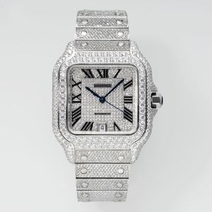 Luxury Designer Watch Sant0s Watches Starlight fyllde himlen 40mm 9015 rörelse Sapphire Mirror Surface Watch Vintage Tank Watches Diamond Rectangle Watch Gifts