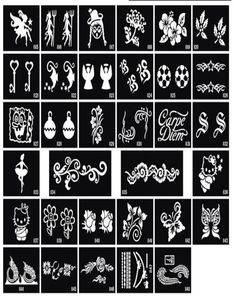 Stencil per tatuaggi glitterati per body art painting 100 fogli disegni misti Fornitura 1209091