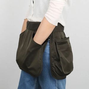 Fanny Pack Unisex Nylon Fashion Street Style Solid Apron Bag Outdoors midjeomslag Simple 240102