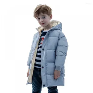 Casaco de inverno infantil à prova d'água para meninos e meninas, parka quente e fria com capuz, corta-vento de algodão