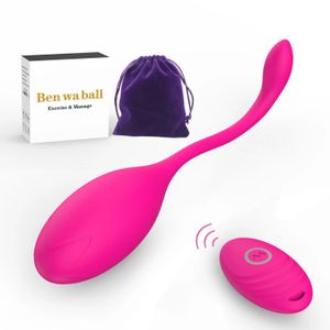 Traceless Vagina Bolas 10 Modos de Vibração BenWa Bola Vagin Exercício e Massagem Sem Fio Forma de Girino Brinquedo Sexual Feminino 240102