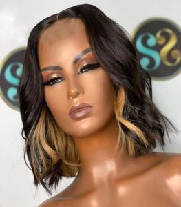 Lace Wigs Highlight Blonde Wavy Short Bob 360 HD Transparent Frontal Human Hair Natural Hairline Virgin 5X5 Closure Tobi2233149266974169