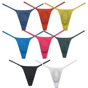 Män sexig g-sträng thong modal tangas mini bikini stammar smala påse poserar underkläder dagligen t-back