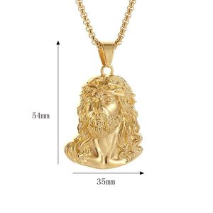 Hip Hop Reture YS Person 316L Rostfritt stålhänge halsband 18K Real Gold Plated Gold Silver Jewelry
