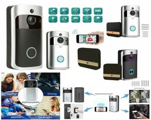 Беспроводной Wi-Fi видео дверной звонок, дверное кольцо для смартфона, система внутренней связи, ИК-визуальный HD-звонок для камеры, водонепроницаемый кошачий глаз3619322