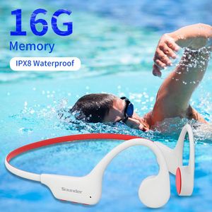 イヤホンX6 TWS骨伝導IPX8スマートフォン用ワイヤレスヘッドセットスポーツイヤホン付き水泳水泳ヘッドフォン
