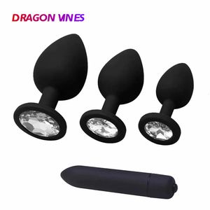 4pcs Anal Plugs Set Sex Toys For Women Tail Butt Plug Silicone Prostate Massage Vibrator Toy Adult Gay Woman Vagina 240102