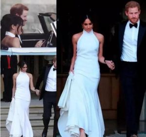 Meghan Markle Gelinlik Kat Uzunluğu Şifon Basit Kılıf Gelinlikleri Kolsuz Plaj Gelinlik Vestidos De Novia3810657