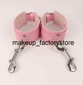 Massage BDSM Restraints Adult Erotic Leather Pink Handcuffs Bondage Fetish Fantasy Sex Toys For Women Couples Games Flirting Store2286065