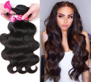 Brazilian Body Wave Human Hair Bundles 3 4 pieces Peruvian Malaysian Indian Human Hair Wefts Natural Color 8 14 16 18 26 28 30 37346917