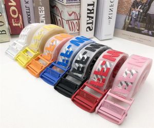 BeltCustom Colorful Metal Buckle PVC Transparent Belt orcent Green Plastic Belt With Tag8797434