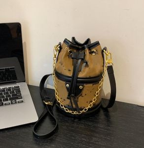 Nuevo bolso de mujer estampado informal, bolso de hombro a la moda, bolso de cubo Retro informal, bolsos cruzados para mujer