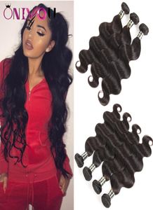 Brasiliansk kroppsvåg Virgin hårbunt affärer Remy Human Hair Extensions 456 Mix Order Body Weave Human Hair Weave Bundles7880955