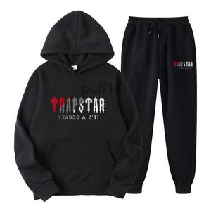 Trapstar Track Suits Hoodie 23 Trainingsanzug der Marke Trapstar, bedruckte Sportbekleidung für Herren, warmes zweiteiliges Set, loses Kapuzenpullover, Sweatshirt, Hosen, Jogging, VOOH C341