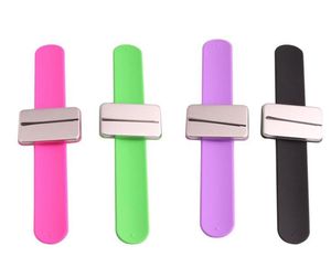 Pro barbers tillbehör Multicolor Silicone Wrist Band Frisörande hår Bobby Pins Holder Magnetic Armband för att hålla klipp8518807