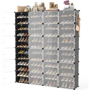 Przenośny organizator stojaków na buty z drzwiami 96 par szafki do przechowywania łatwe buty do montażu meble do salonu do domu 240102