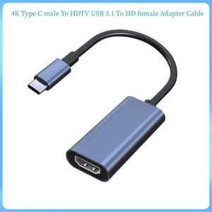 Tipo C para HDTV USB 3.1 para HD Cabo adaptador compatível 4K USB C Adaptador de extensão de cabo para monitor de PC MacBook