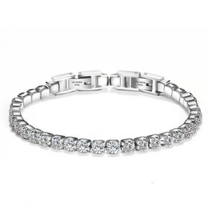 Women Stainless Steel Tennis Bracelet Cubic Zirconia Stones Crystals Hip Hop Jewelry 19cm304v73909283076291